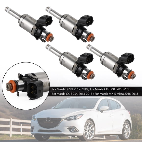 4PCS Fuel Injectors PE01-13-250C For Mazda 3/CX-3/CX-5 2.0 2012-18