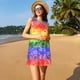 thumbnail image 3 of Fotbe Colorful Tie Dye Vestido de Verano sin Mangas para Mujer – Vestido Midi Línea A, Estilo Camiseta Floral, Vestido Playero Casual y Fluido, 3 of 7