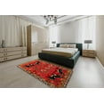 thumbnail image 5 of Ahgly Company Machine Washable Indoor Round Traditional Red Brown Area Rugs, 3' Round, 5 of 7