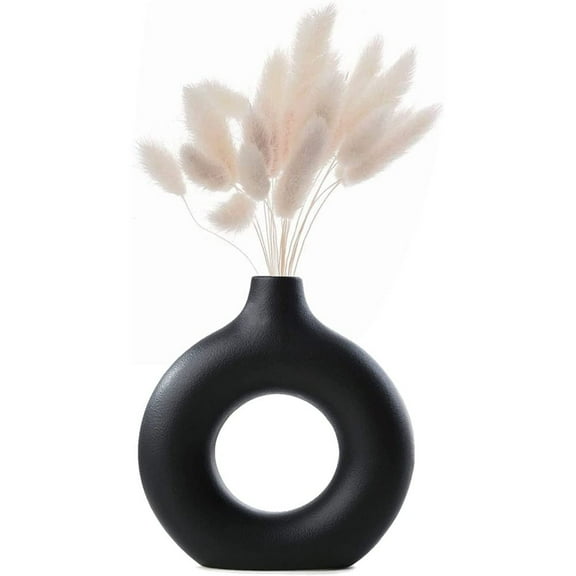 Ceramic Donut Vase Modern Decorative Vase, Home Office Decoration