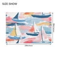 thumbnail image 4 of Bathroom Plush Absorbent Mat Single U-pad 20x24 Inches Bath Mat Fluffy Suitable For Bathroom Toilet Living Room Absorb Water Non-Slip Durable Pink Sailboat, 4 of 9
