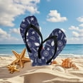 thumbnail image 4 of POLERO Kids Boys Girls Flip Flops Lemon Blue Print Comfort Quick-Dry Beach Pool Thong Sandals(Little Kid/Big Kid) Size 1, 4 of 6