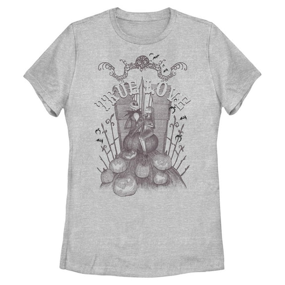 Womens The Nightmare Before Christmas Jack Skellington and Sally True Love T Shirt