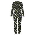 thumbnail image 5 of Viikei Women Plus Size Pajamas Set,Women Winter Letter Print Round Neck Long Sleeve Trousers Casual Home Wear Suit Pajams Sets Black M, 5 of 5