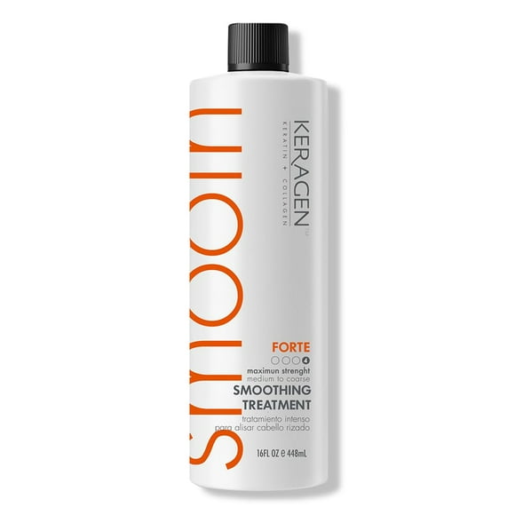 KERAGEN - Brazilian Smoothing Keratin Hair Treatment, Blowout Straightening System for Dry and Damaged Hair - Forte, Sulfate Free - Eliminates Curls
