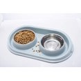 thumbnail image 2 of Mxcell Cuencos Dobles Para Comida Para Perros Y Gatos Cuencos Para Mascotas De Acero Inoxidable Cuencos De Agua Para Perros Con Estación De Pp Antiderrames Y Antideslizante Alimentador De Agua Para Ga, 2 of 5