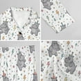 thumbnail image 6 of Top-kevin Womens Pajamas Set Cute Hippo Party Pattern Soft Long Sleeve Sleepwear Button Down Sets, 6 of 12