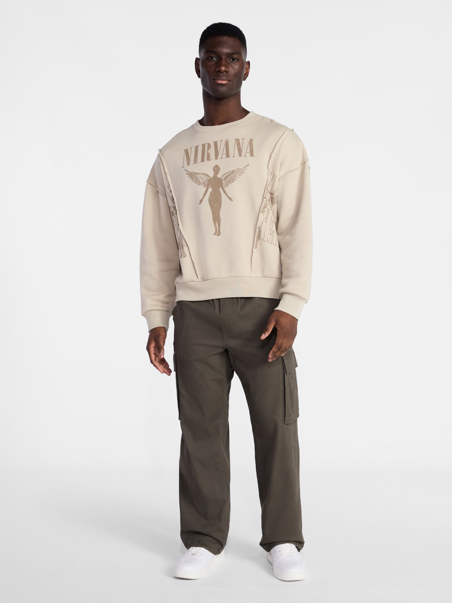 Nirvana Men's In Utero Crewneck Sweatshirt with Long Sleeves, Sizes XS-3XL