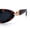 Tortoise Frame - Black Lens, variant on Womens Bold Cat Eye Sunglasses with Gold Tone Spike Stud Chain Hinge Detail Slate Frame - Beige Lens