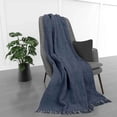 thumbnail image 3 of Kathy Ireland Oversized Chenille Polyester Fringed Basket Throw - Vintage - 50” X 70”, 3 of 6