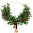 thumbnail image 3 of Northlight Real Touch™️ Cypress and Pine with Berries Artificial Christmas Wreath  - 28" - Unlit, 3 of 9