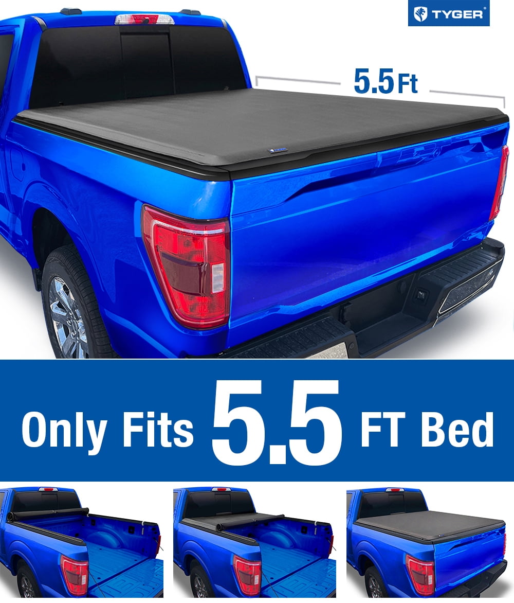 Buy Tyger Auto T1 Soft Roll Up Truck Bed Tonneau Cover Compatible with