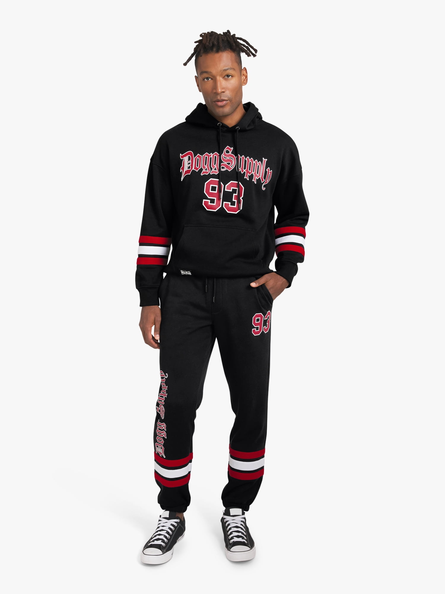 Dogg Supply by Snoop Dogg All-Gender Men's and Women's Varsity Fleece Joggers, Sizes XS-3XL