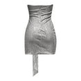 thumbnail image 6 of HXWCHs Women's Strapless Backless Spicy Style Sleeveless Ribbon Party Dress S Grey, 6 of 6