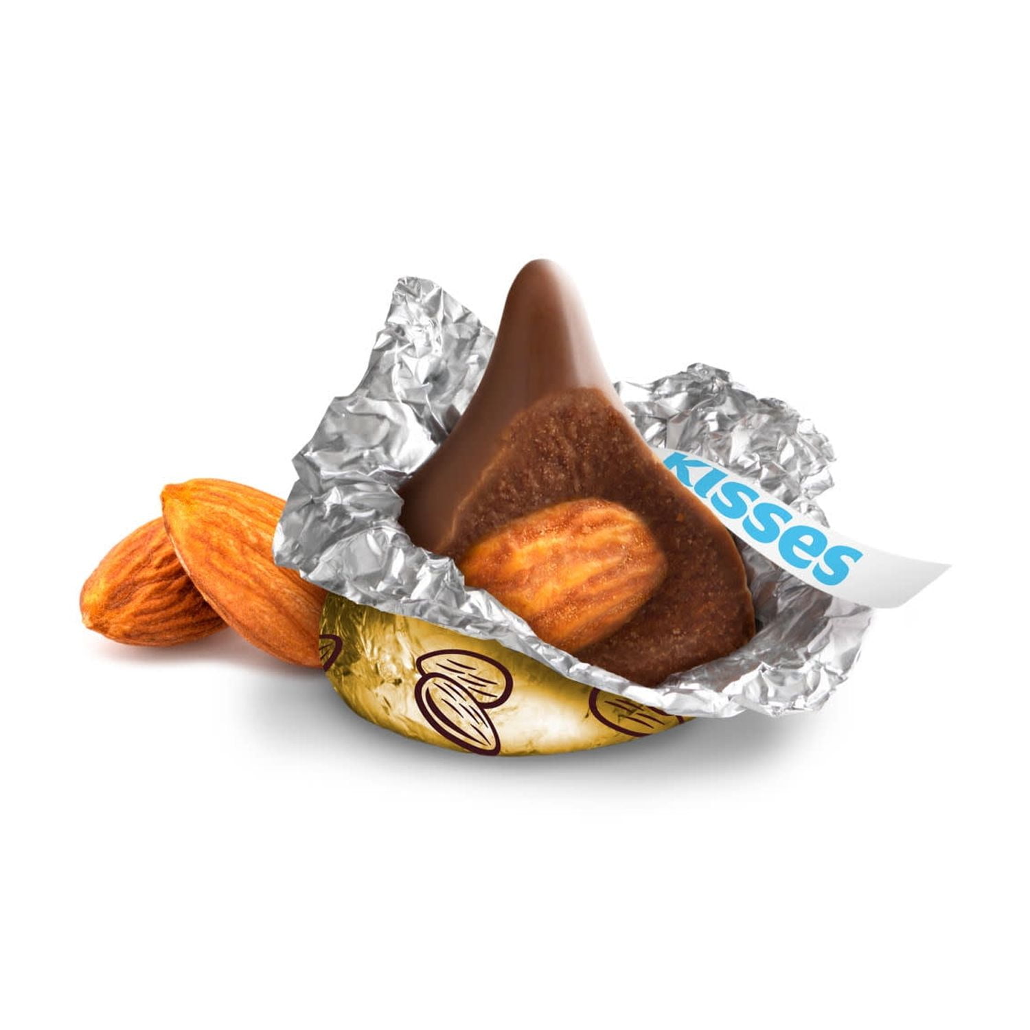 (6 pack) Hershey's Kisses Milk Chocolate with Almonds Candy, Bag 4.48 oz