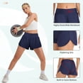 thumbnail image 3 of RELLECIGA Women's Navy Blue High Waisted Swim Shorts Swim Board Shorts for Women Size XX-Large, 3 of 11