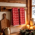 thumbnail image 6 of Tyidzon 2 Pcs Christmas Hand Towels, 15.7 x 23.6 in Candy Cane Decorative Towels for Kitchen and Bathroom, Red, 6 of 7