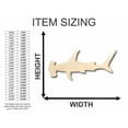 thumbnail image 2 of Unfinished Wood Hammerhead Shape - Ocean - Craft - up to 46" DIY 7" / 1/8", 2 of 3