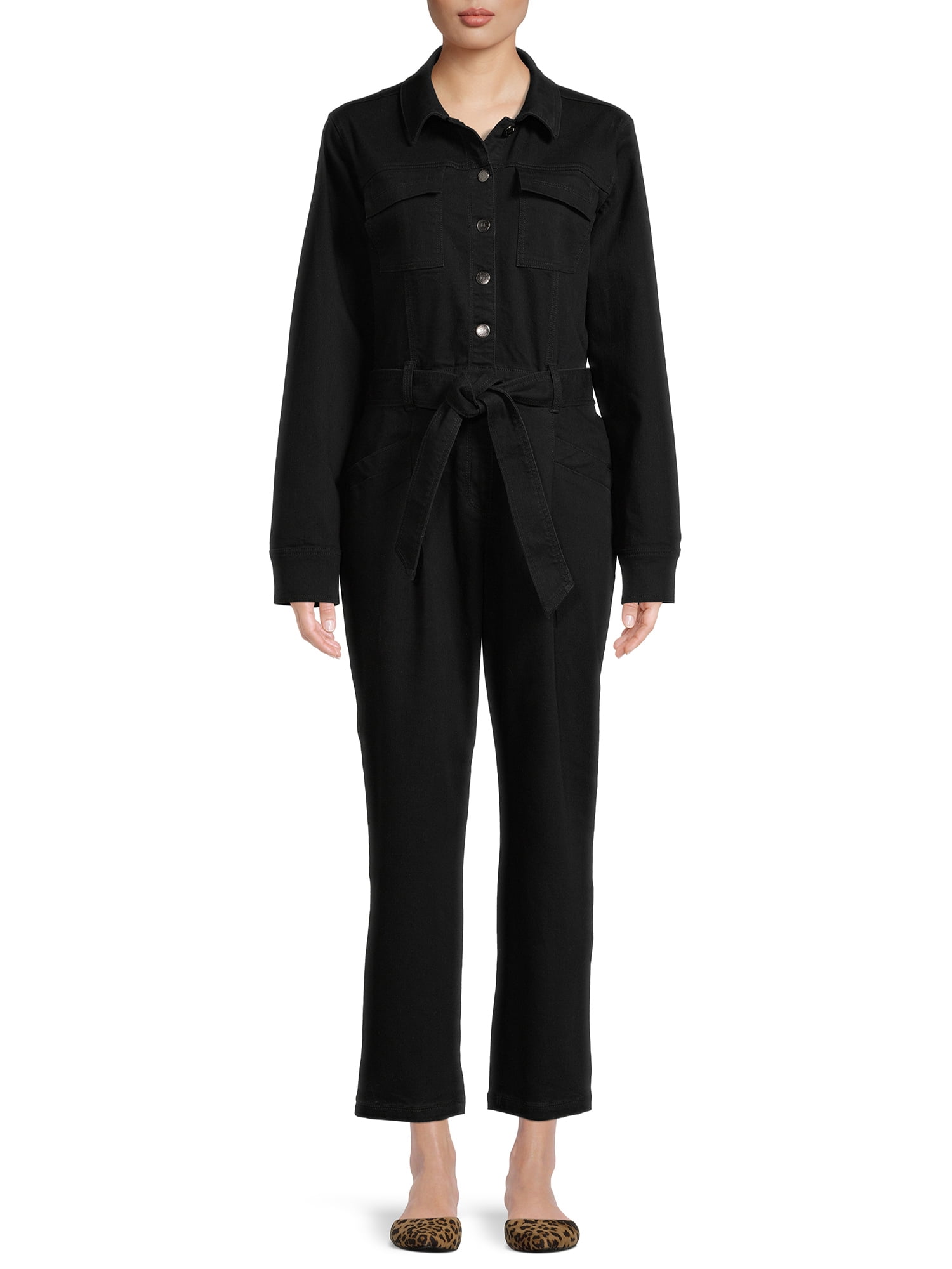 Martha Stewart Everyday Womens Utility Jumpsuit