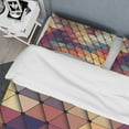 thumbnail image 4 of Designart '3D Diamond Shaped Geometry in Blue, Orange and Purple' Modern & Contemporary Duvet Cover Set, 4 of 4