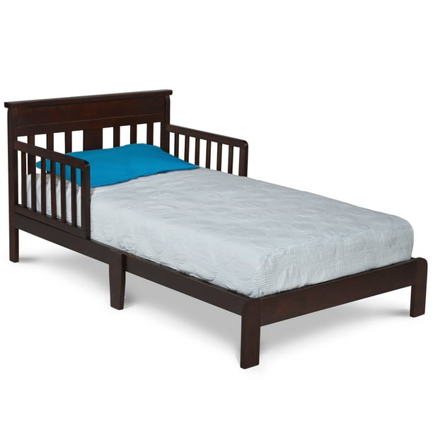 Weight capacity adjustable wood frame classic style. delta children scottsdale wood toddler bed