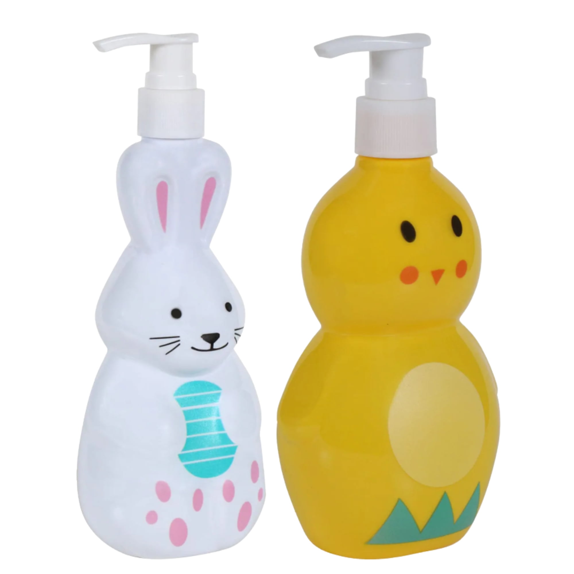 Easter Hand Soap Dispensers, 10oz Cute Refillable Bunny & Chicks
