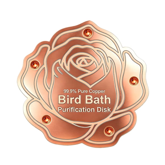 Tong 1Pcs Bird Bath DiscPure Copper Bird Bath Purification Disk 4Inch 0.7MM Thick Self Cleaning Design For Clean Water All Year Disks For Outdoor Birdbaths Bowls Founta