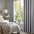 thumbnail image 4 of Deconovo Total Blackout Linen Look Curtains for Living Room Bedroom, Thermal Insulated Panels with Back Tab and Rod Pocket, Dark Gray, 38 x 63 Inch, Set of 2, 4 of 10