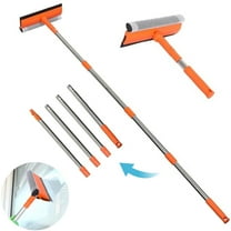 UHIAGREE Window Squeegee with 55" Long Handle,2 in 1 Rotatable Window Squeegee Cleaner