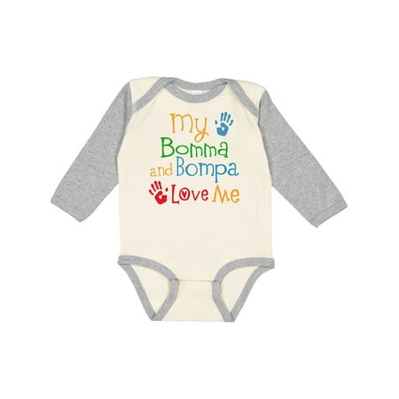

Inktastic My Bomma and Bompa Love Me Gift Baby Boy or Baby Girl Long Sleeve Bodysuit