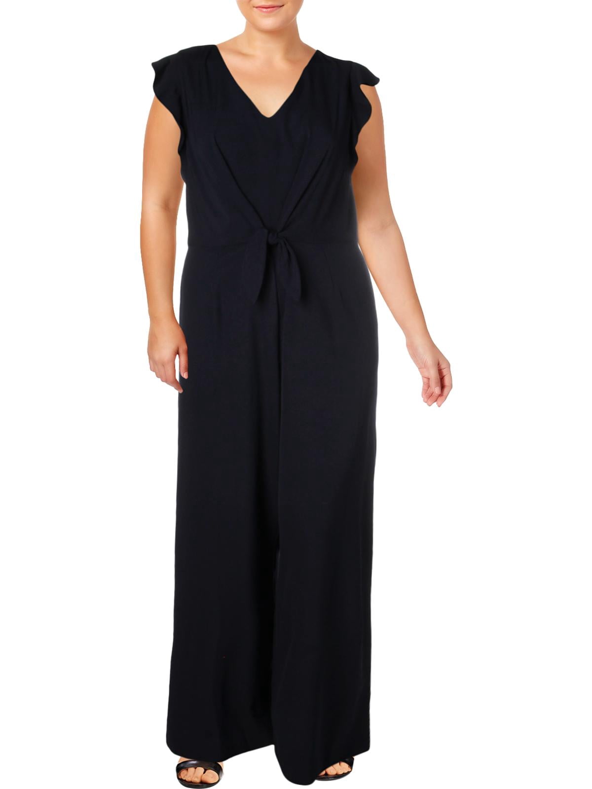 Julia Jordan Womens Tie Front V-Neck 