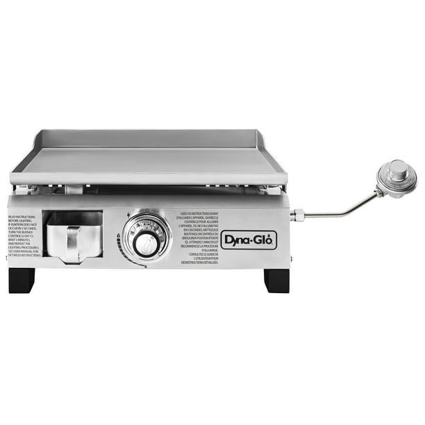 DynaGlo Portable 18,000 BTU Liquid Propane Gas Griddle Stainless