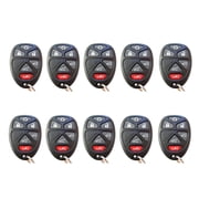 AKS KEYS Keyless Remote Fob for Chevrolet Suburban 1500, Tahoe, Yukon 2007-2016 (10 Pack)