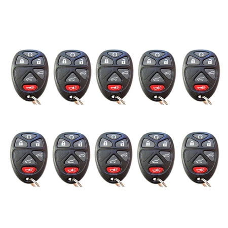 AKS KEYS Keyless Remote Fob for Chevrolet Suburban 1500, Tahoe, Yukon 2007-2016 (10 Pack)