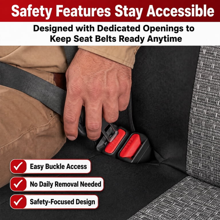 FLORAY Universal Car Seat Covers Full Set, Airbag Compatible photo 2