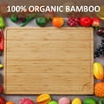 thumbnail image 4 of 2024 New 24 Inch Extra Large Bamboo Cutting Board for Kitchen, Heavy Duty Wood Kitchen Stovetop Cover Chopping Board with Side Handles and Groove, 100% Organic Bamboo, 4 of 8