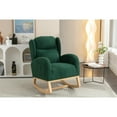 thumbnail image 4 of Miekor Furniture 049-Teddy Fabric Rocking Chair With Packet Wood Legs,Green BS2968, 4 of 6
