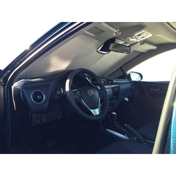HeatShield, The Original Windshield Sun Shade, Custom-Fit for Toyota Corolla Sedan w/ Sensor 2017, 2018, 2019, Silver Series
