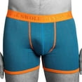 thumbnail image 1 of Swole Panda Blue Chevron Bamboo Boxers, 1 of 1