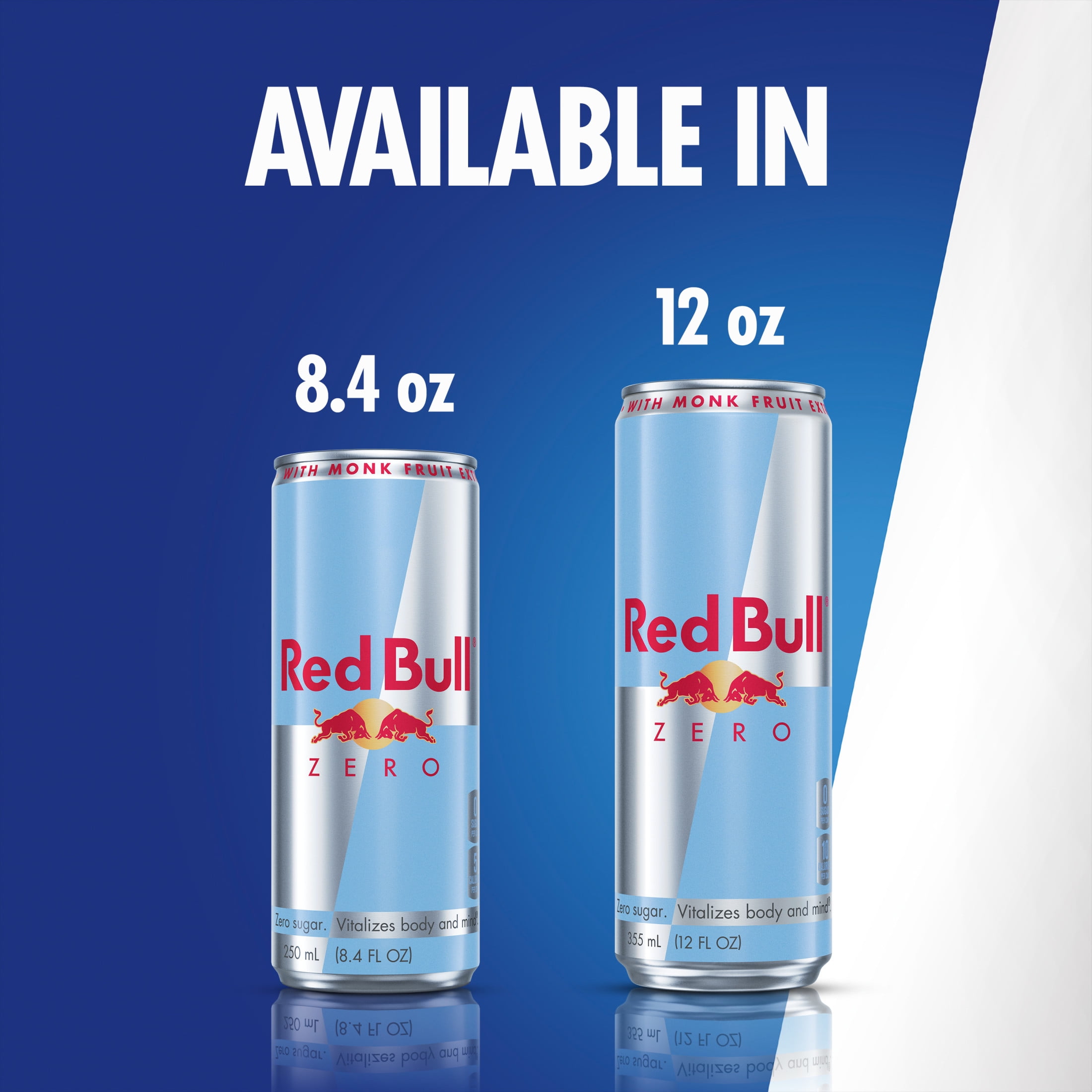 Red Bull Zero Energy Drink, 12 fl. oz., Pack of 4 Cans, 114mg Caffeine, Taurine & B Vitamins