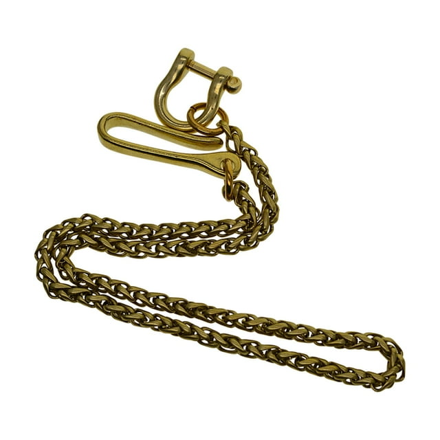 Cadena extra larga para vaqueros de hombre, cadena de motociclista, cadena con gancho de calavera, cadena de músico punk Cadena de gancho en U