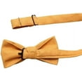 thumbnail image 2 of Nvzi 2 piezas de pajarita clásica preatada, esmoquin formal liso ajustable para adultos y niños, pajarita elegante para fiesta de bodas, corbata lisa (amarilla), 2 of 2