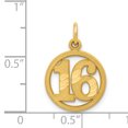 thumbnail image 2 of 14K Yellow Gold #16 in A Circle Pendant, 2 of 2