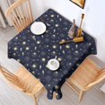 thumbnail image 2 of Dark Blue Moon Pattern Square Tablecloth,Waterproof Square Table Cover,Wipeable Spillproof Washable Table Cover for Home Kitchen Party Decor 60"x60"(152x152cm), 2 of 6