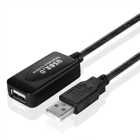 USB Extension Cable 30 ft - High Speed USB 2.0 Active Extender Cord Repeater Booster Type A Male to A Female for External Hard Drive, Printer, Scanner, Mouse, Keyboard, USB Hub, Windows PC,