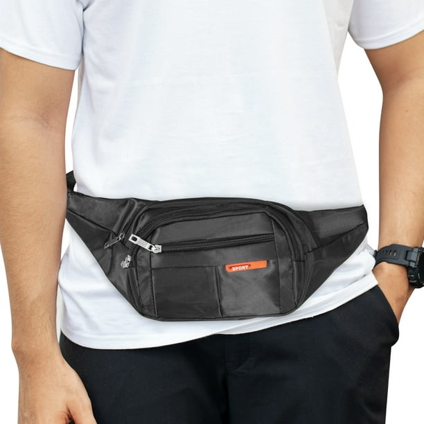 Onemayship Fanny Pack for Men, Anti Theft Crossbody Bumbag for Travel with 4 Zippered and Adjustable Waist Strap, Large Capacity Nylon Waist Bag Outdoor - Walmart.com