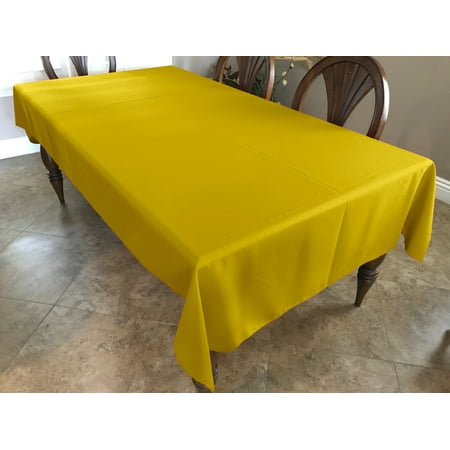 

Polyester Poplin Gaberdine Durable Tablecloth Solid Lemon Yellow