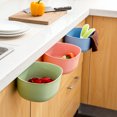 thumbnail image 3 of Kitchen Cabinet Hanging Garbage Trash Can Trash Food Barrel (Plastic, Green, Size), 3 of 5
