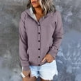 thumbnail image 2 of Dyfzdhu Hoodies Long Sleeved Loose Casual Button Pocket Cardigan Hoodie Hoodies For Women, 2 of 7