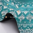 thumbnail image 3 of JML Non-Slip MicrofiberFabric & Rubber Doormat - Soft Entryway Rug for Home/Office (16"x24") - Easy Clean Door Mat for Indoor/Outdoor Use, Teal Mandala Design, 3 of 6